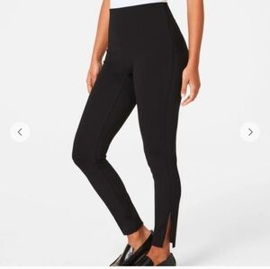 SPANX Black Tummy Control Ankle Zipper Leggings Sz 1X